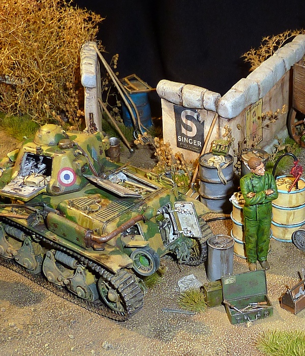 maquette diorama scène de guerre